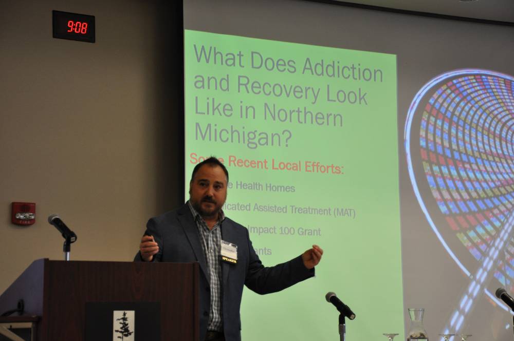 Chris Hindbaugh discussing what addiction looks like in Northern Michigan